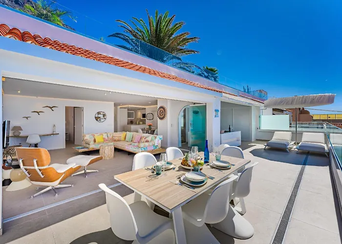 Blue Haven - Ocean View Penthouse With Private Jacuzzi And Community Pool Appartement Acantilado de los Gigantes